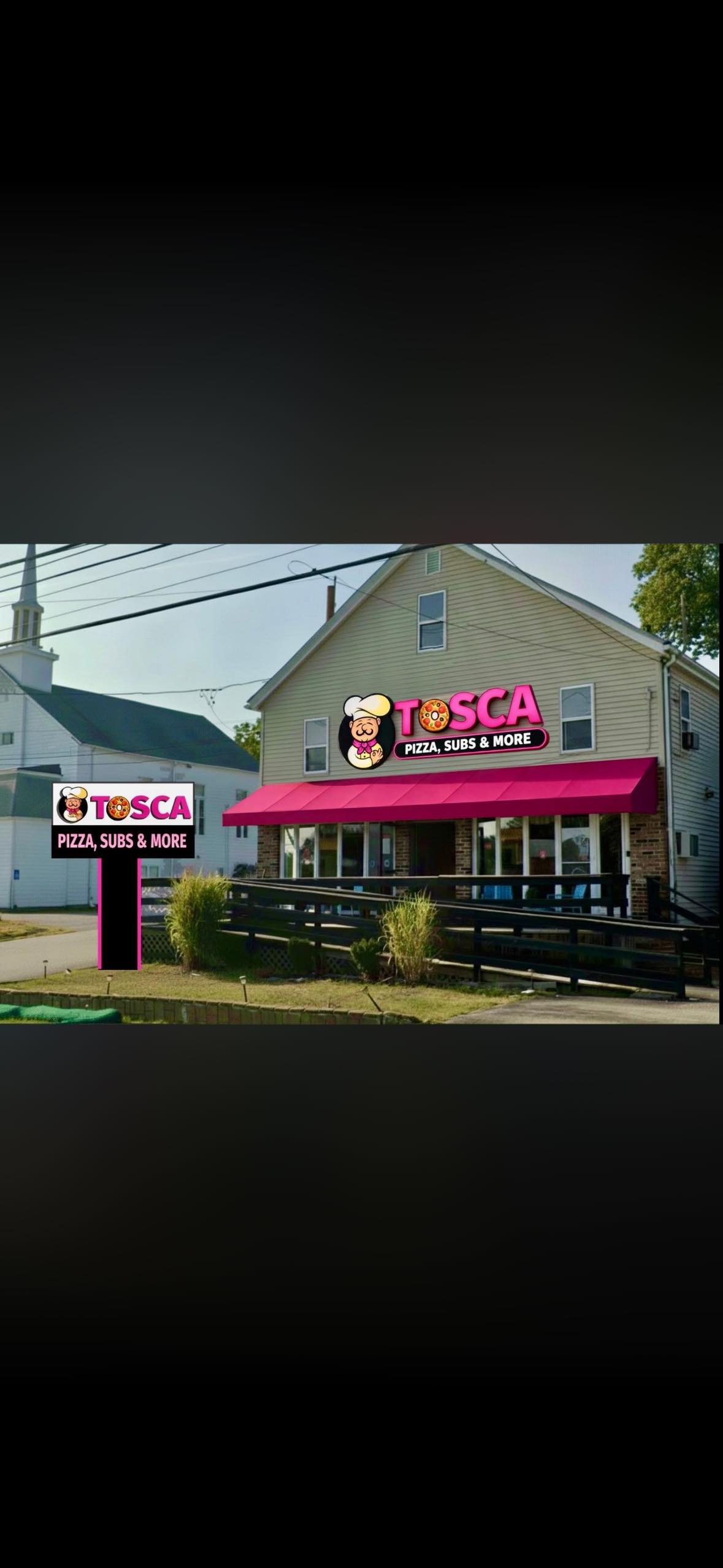 Tosca Pizza storefront in West Bridgewater